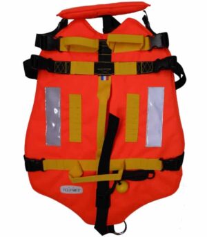 GILET-HARNAIS FLOTTANT PROFESSIONNEL DE SÉCURITÉ ET D'INTERVENTION POUR CHIENS.